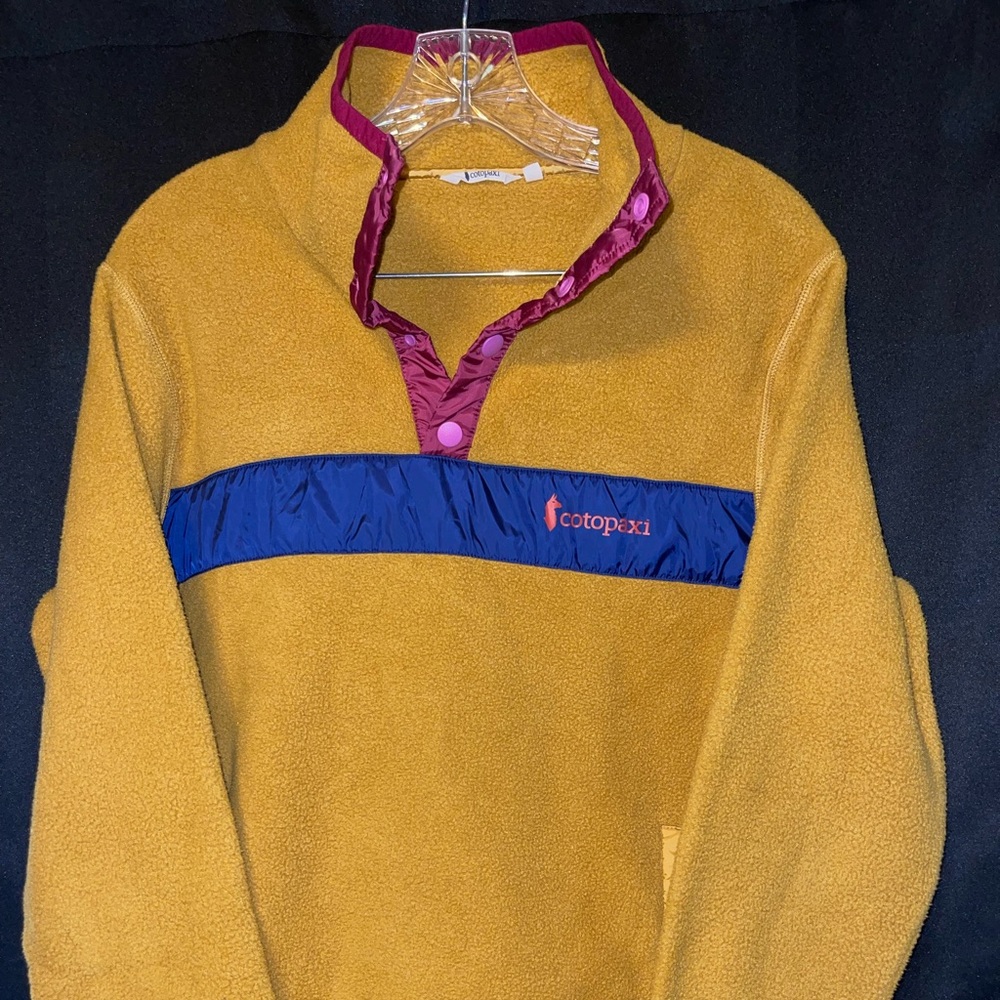 Cotopaxi honeycomb and Blue Women's Teca Fleece Pullover
